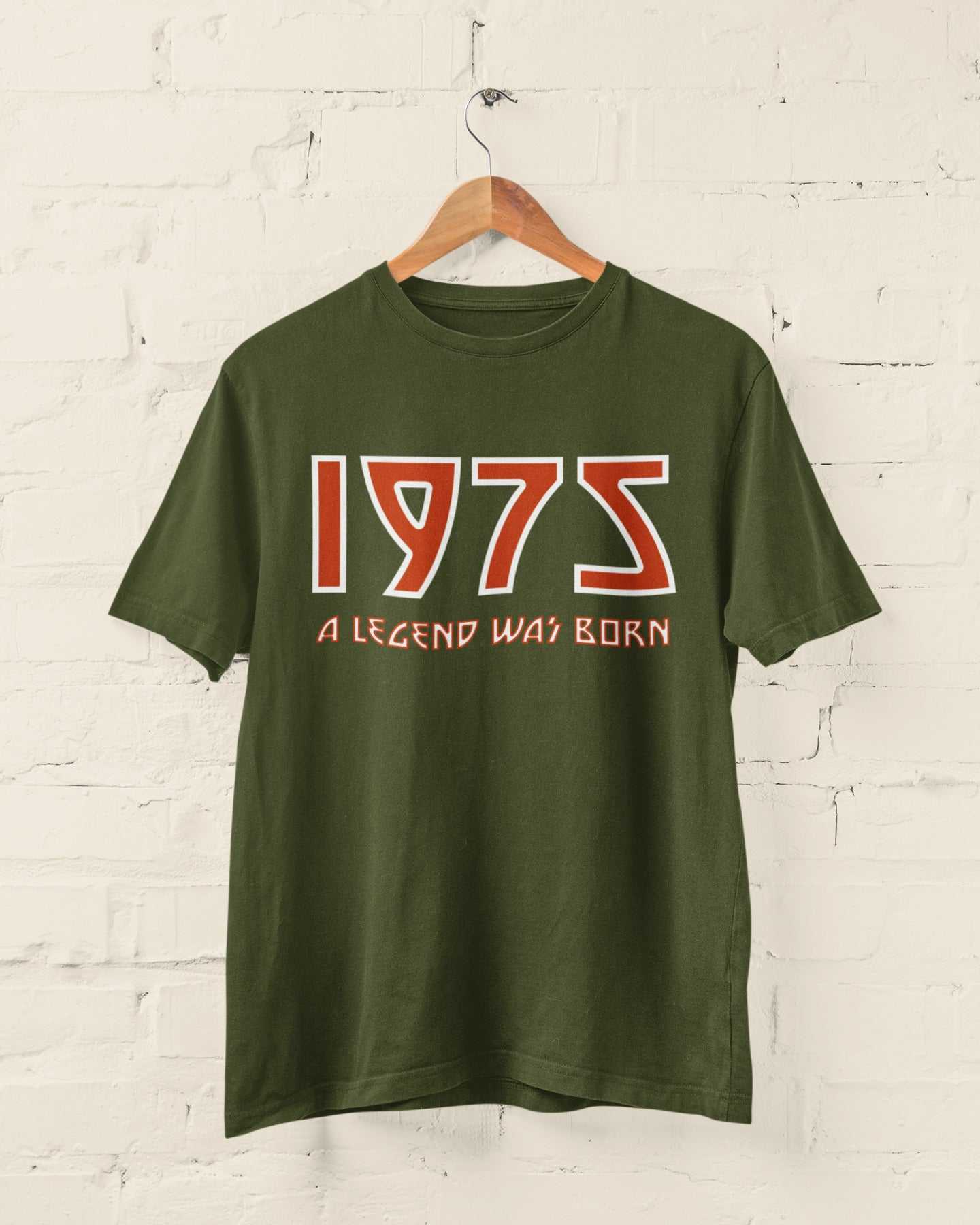Galaxy Tees Mens 50th T Shirt 1975 A Legend Was Born With Name on BackGalaxy Tees