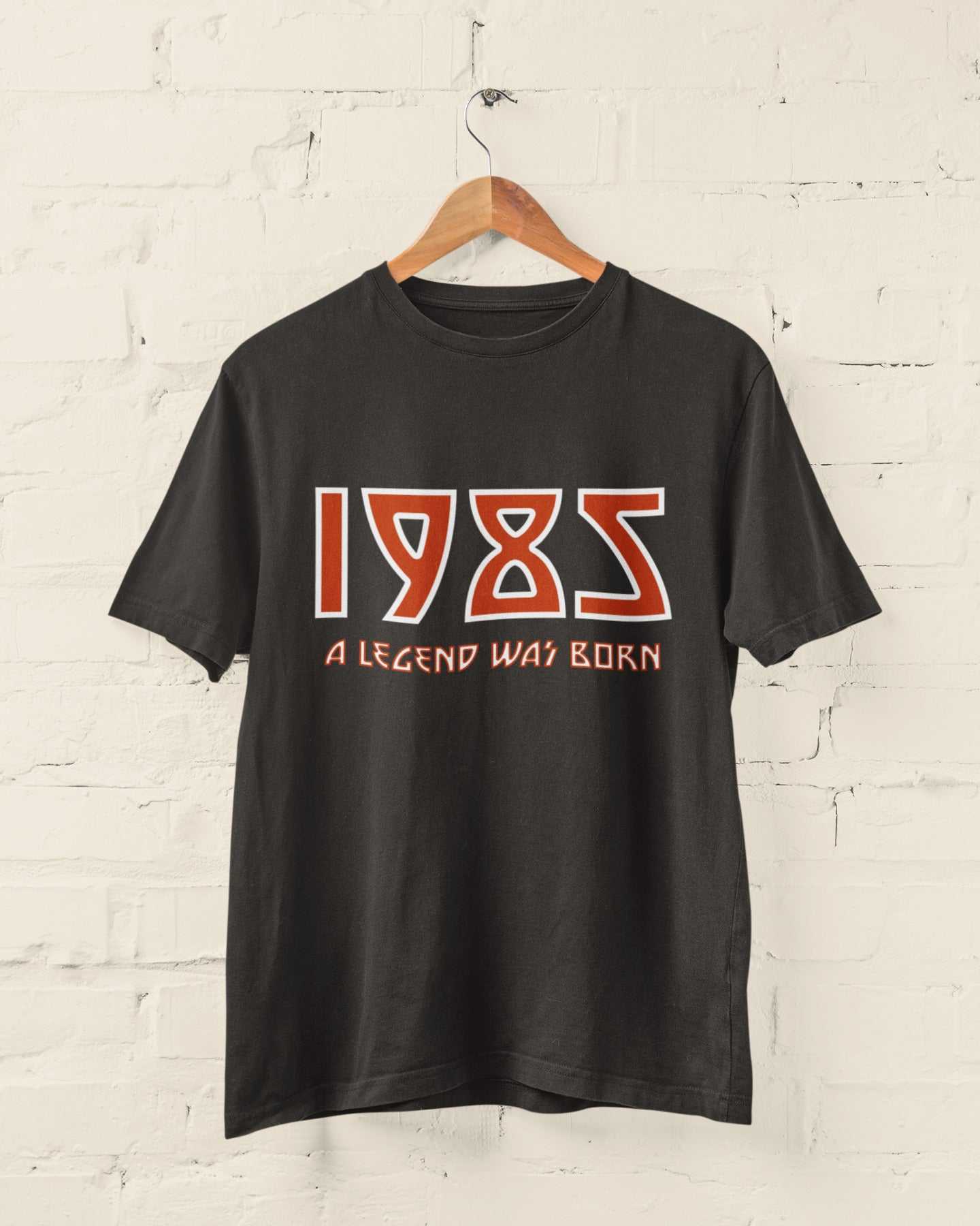 Galaxy Tees Men's 40th T Shirt 1985 A Legend Was Born With Name on BacGalaxy Tees
