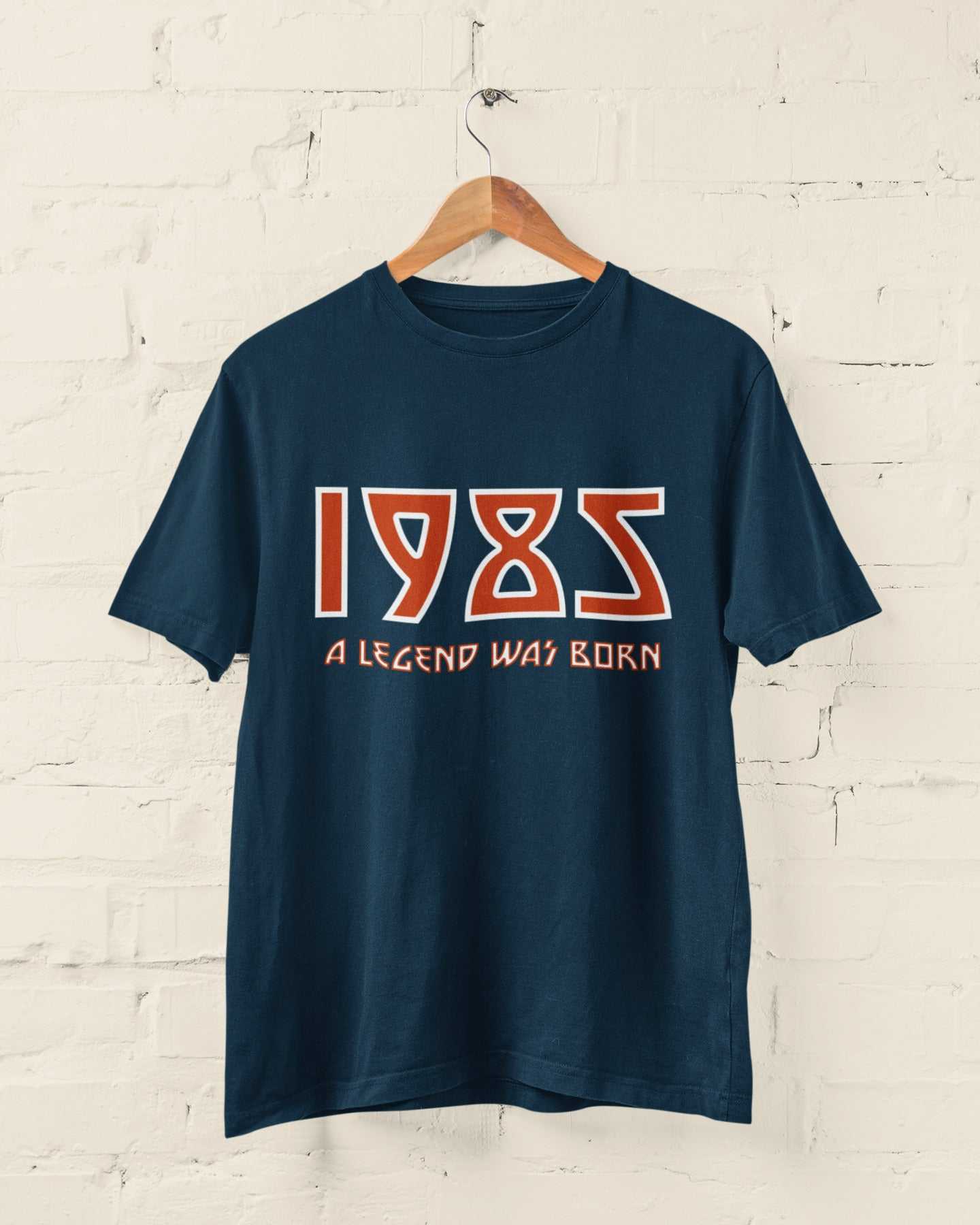 Galaxy Tees Men's 40th T Shirt 1985 A Legend Was Born With Name on BacGalaxy Tees
