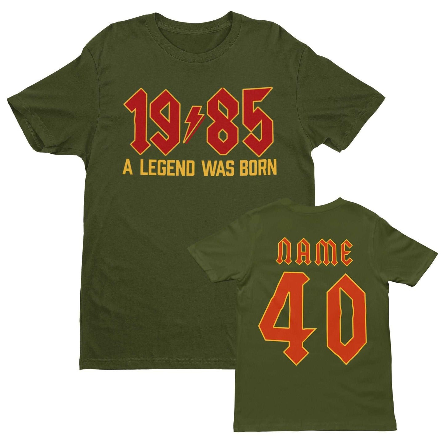2025 Birthday PERSONALISED 40th T Shirt 1985 A Legend Was Born With BaGalaxy Tees