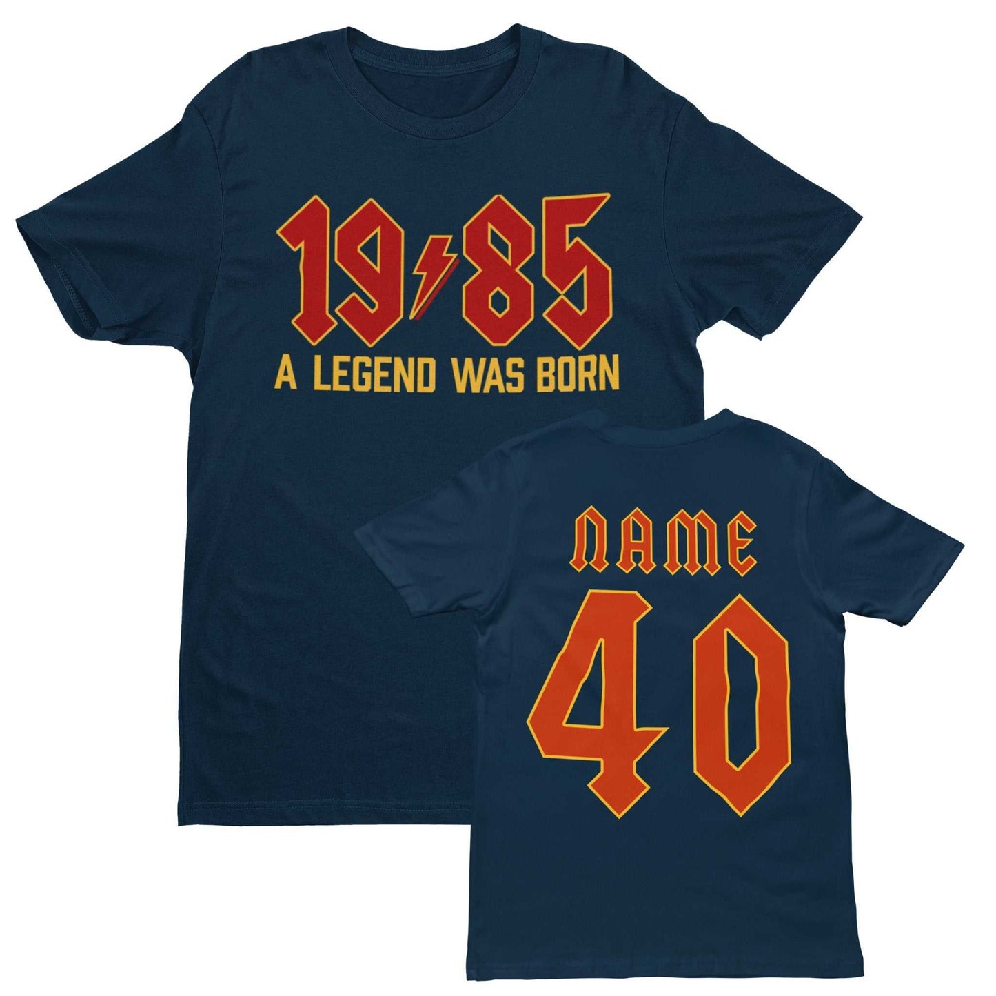 2025 Birthday PERSONALISED 40th T Shirt 1985 A Legend Was Born With BaGalaxy Tees
