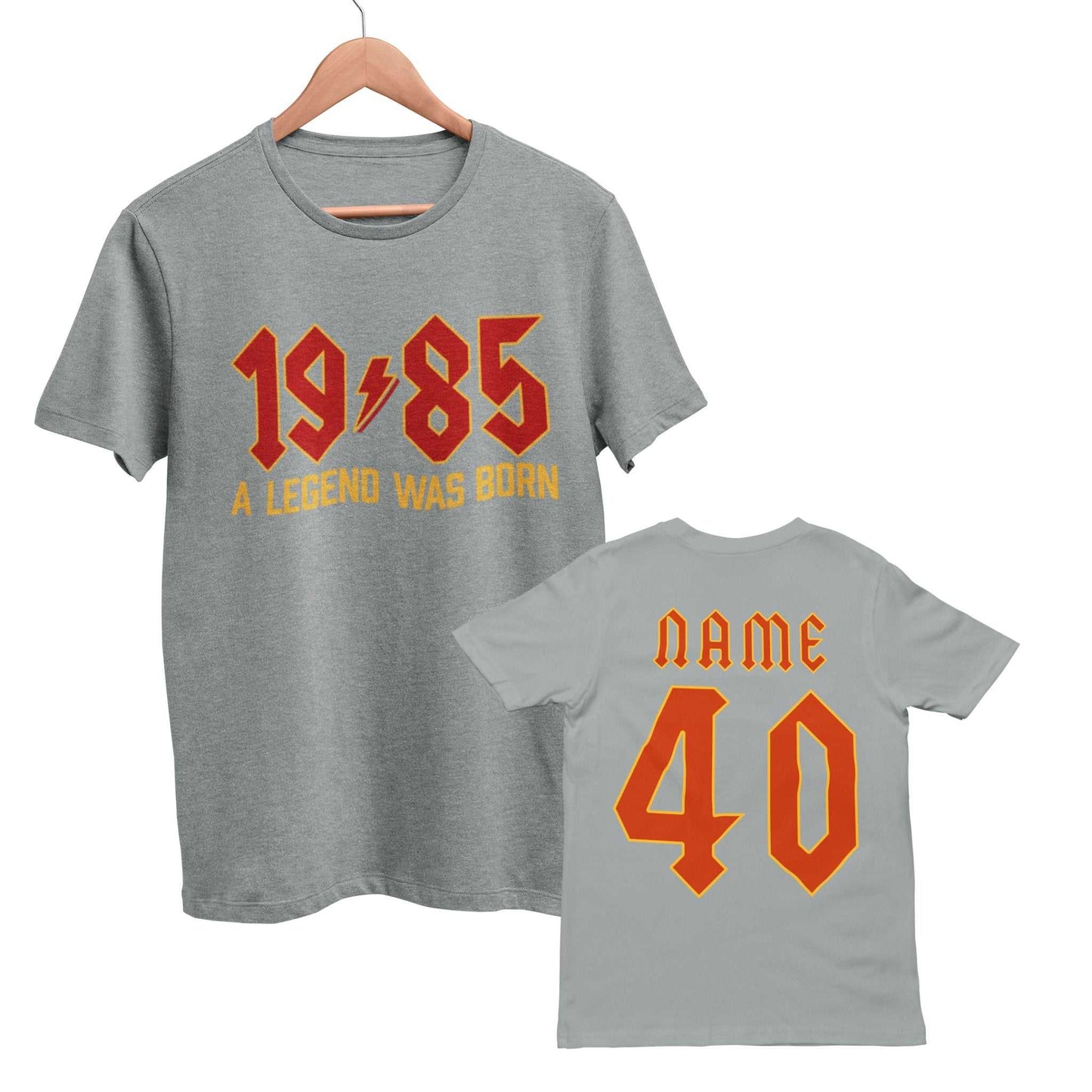 2025 Birthday PERSONALISED 40th T Shirt 1985 A Legend Was Born With BaGalaxy Tees