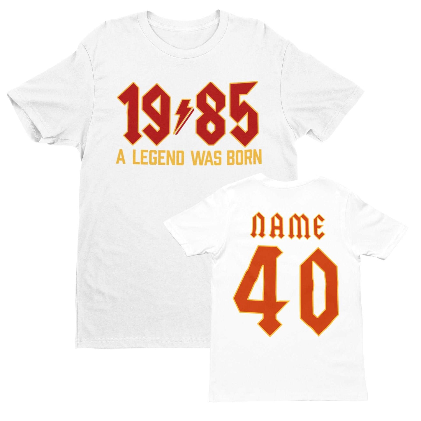2025 Birthday PERSONALISED 40th T Shirt 1985 A Legend Was Born With BaGalaxy Tees