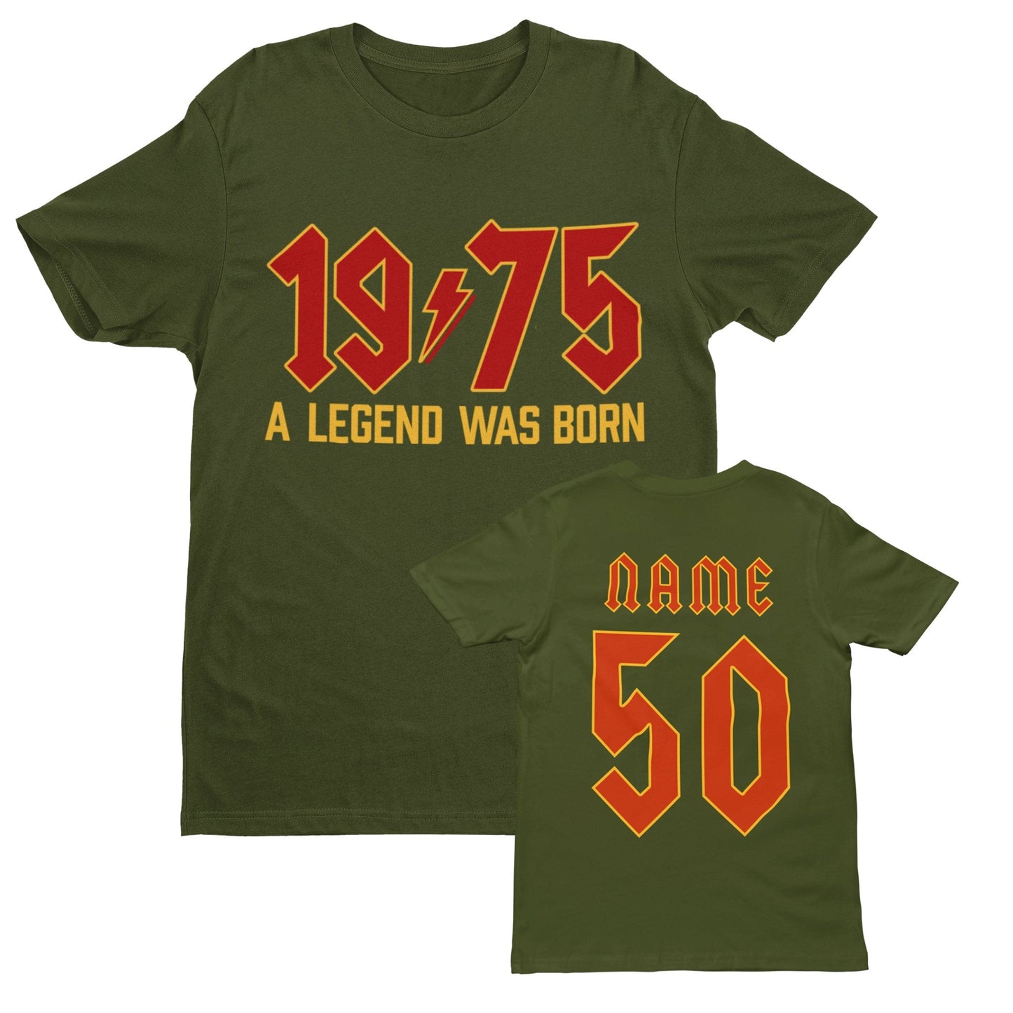 2025 Birthday PERSONALISED 50th T Shirt 1975 A Legend Was Born With BaGalaxy Tees