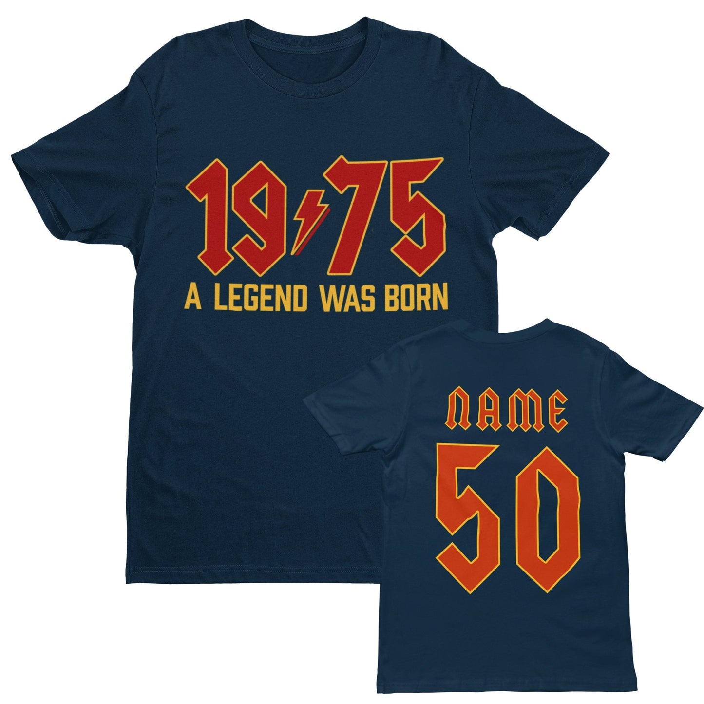 2025 Birthday PERSONALISED 50th T Shirt 1975 A Legend Was Born With BaGalaxy Tees