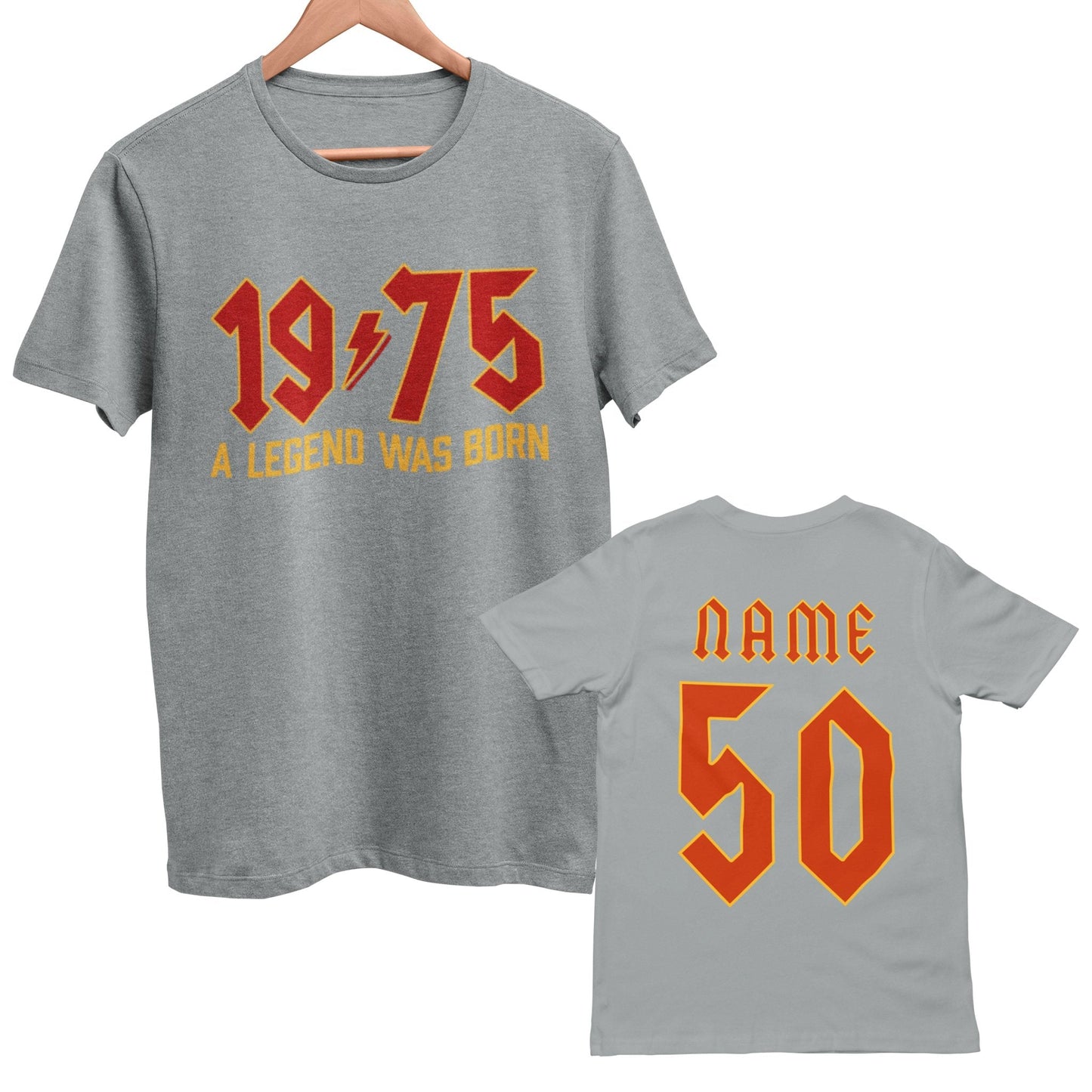 2025 Birthday PERSONALISED 50th T Shirt 1975 A Legend Was Born With BaGalaxy Tees