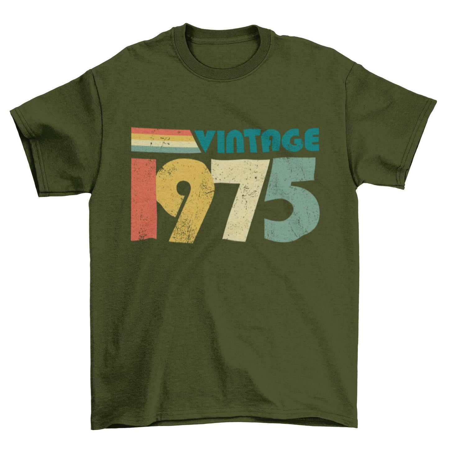 Vintage 1975 retro style t-shirt gift for 50th birthday in 2025.