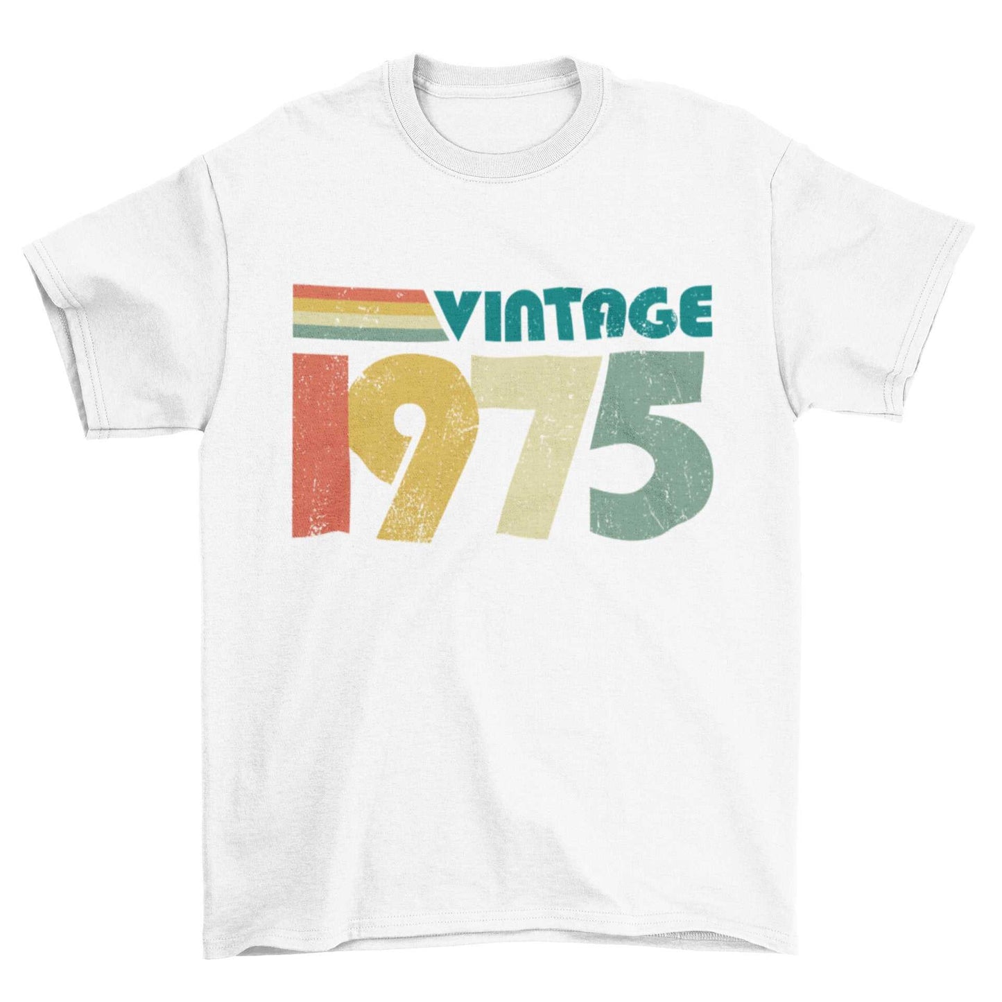 Vintage 1975 retro style t-shirt for 50th birthday gift idea in 2025.