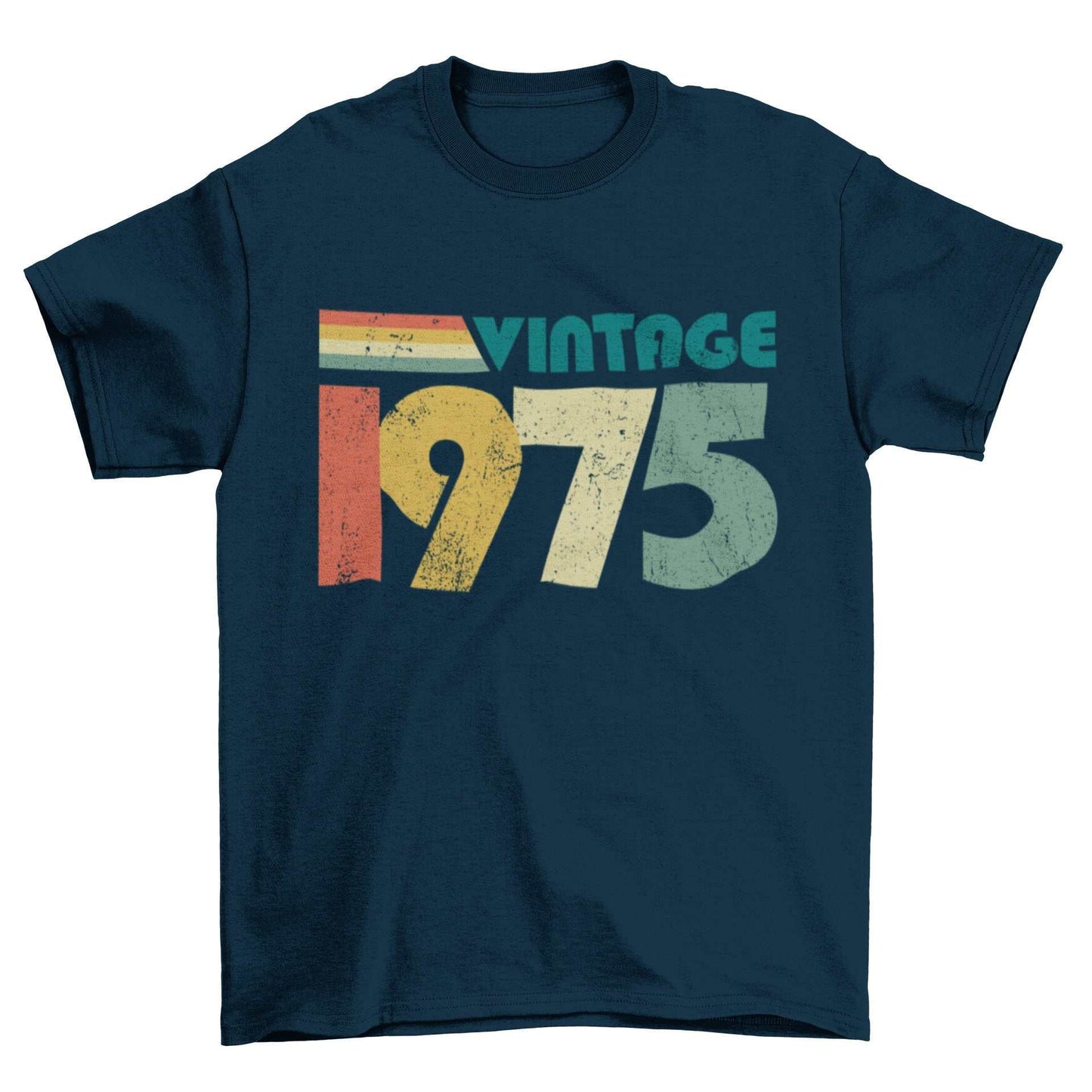 50th birthday T-shirt with vintage 1975 retro design, perfect gift idea.