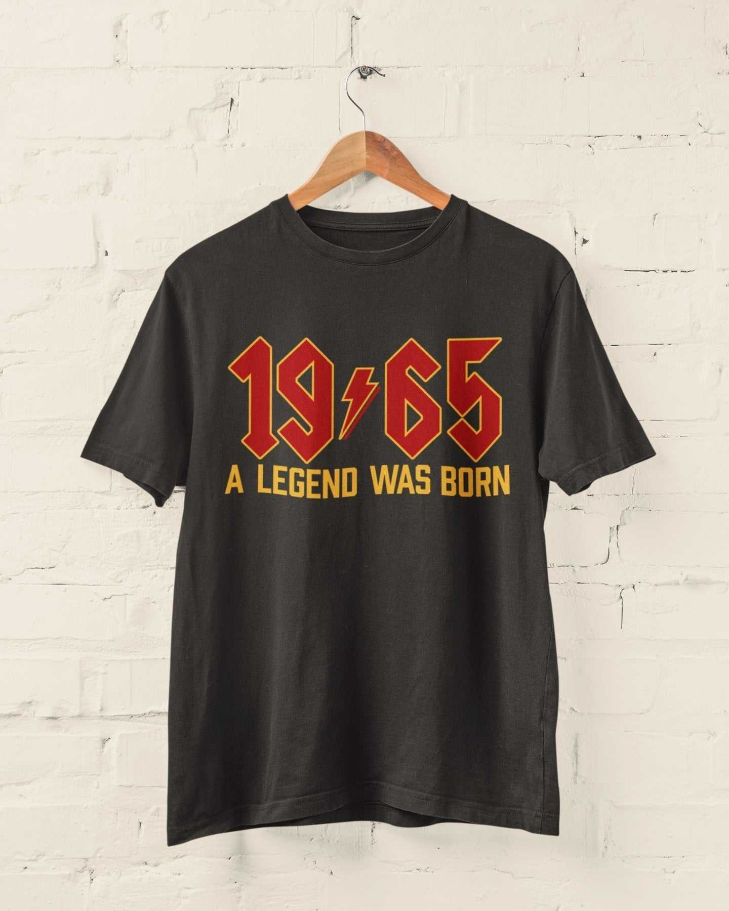 60th Birthday T Shirt For 2025 1965 A Legend Was Born Retro Heavy MetaGalaxy Tees