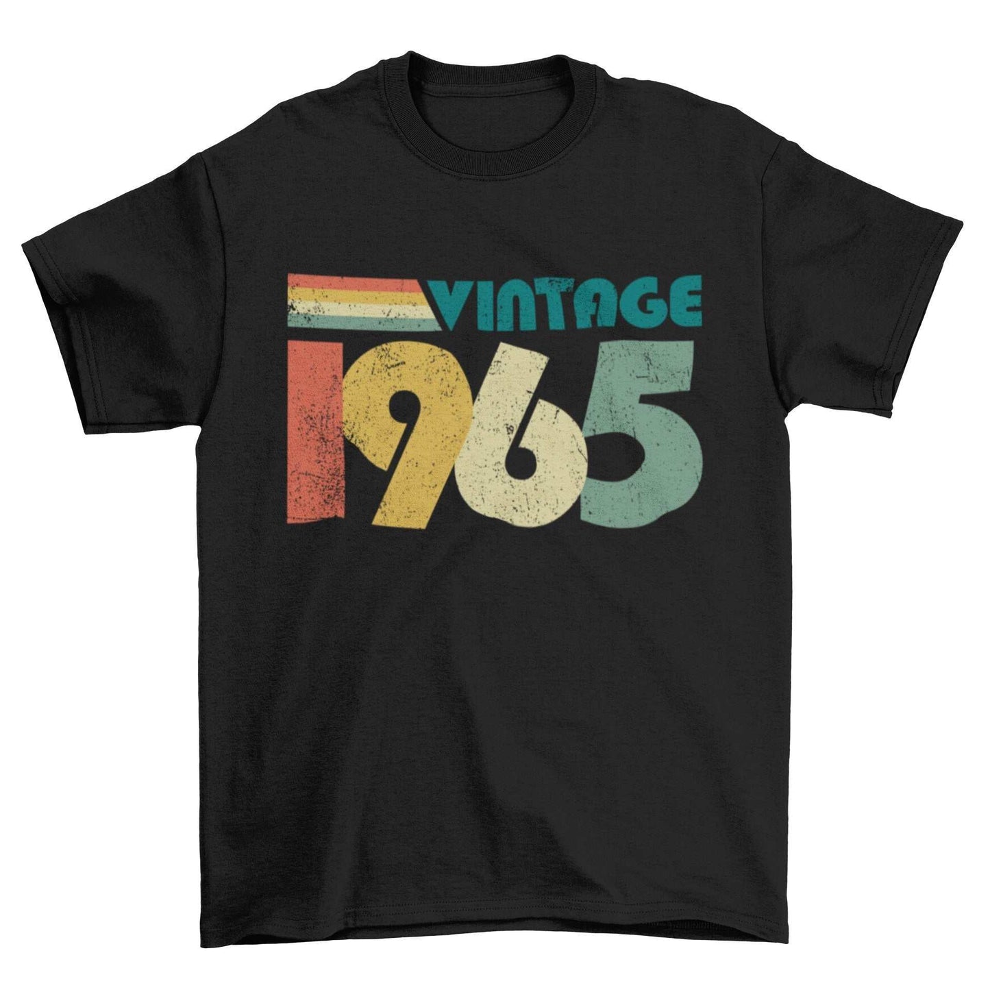 Vintage 1965 retro style T-shirt celebrating 60th birthday milestone.