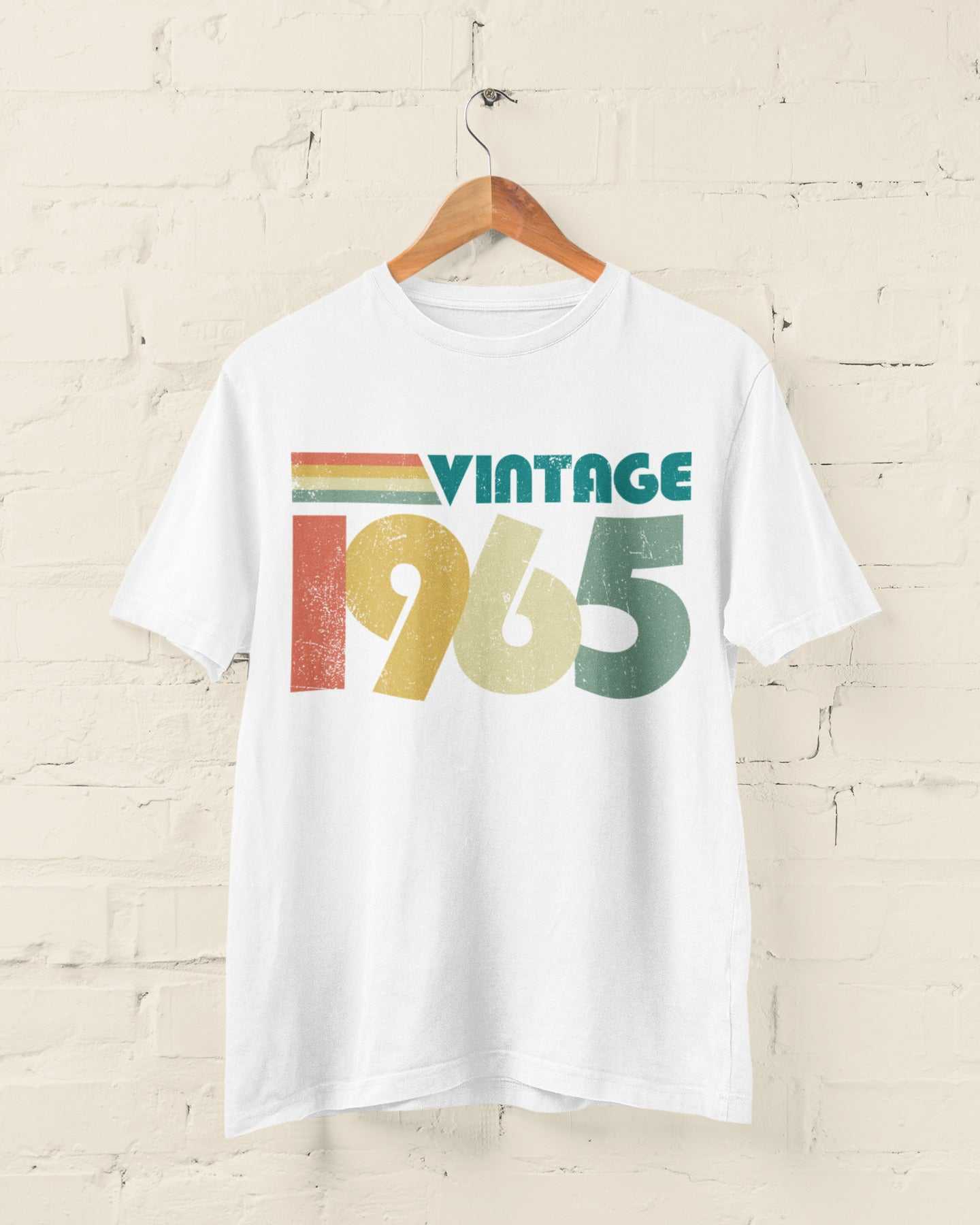 60th birthday T-shirt with vintage 1965 retro style design, ideal gift for milestone celebration.