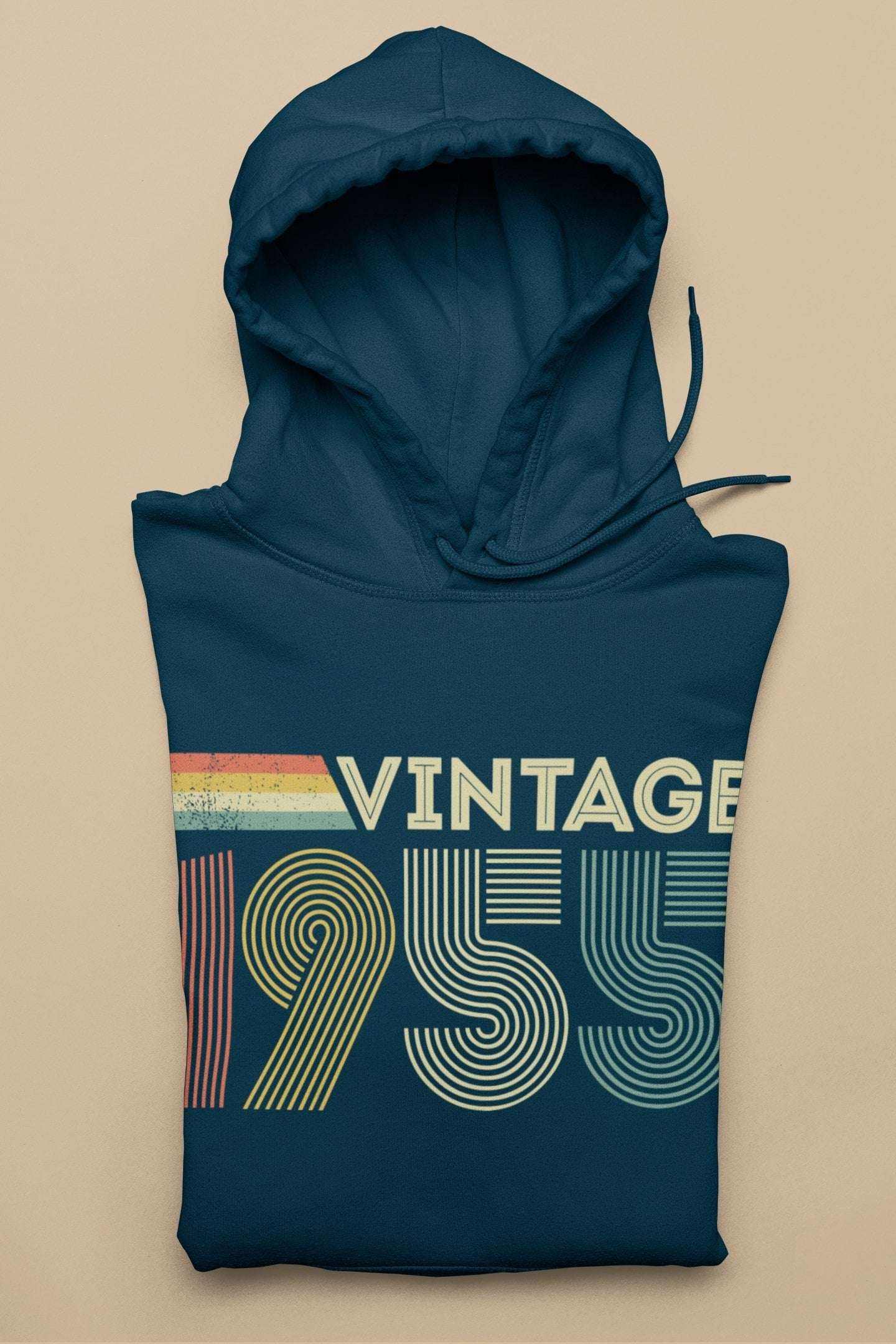 70th Birthday Personalised Vintage 1955 Hoodie Name & Age Back for 70tGalaxy Tees