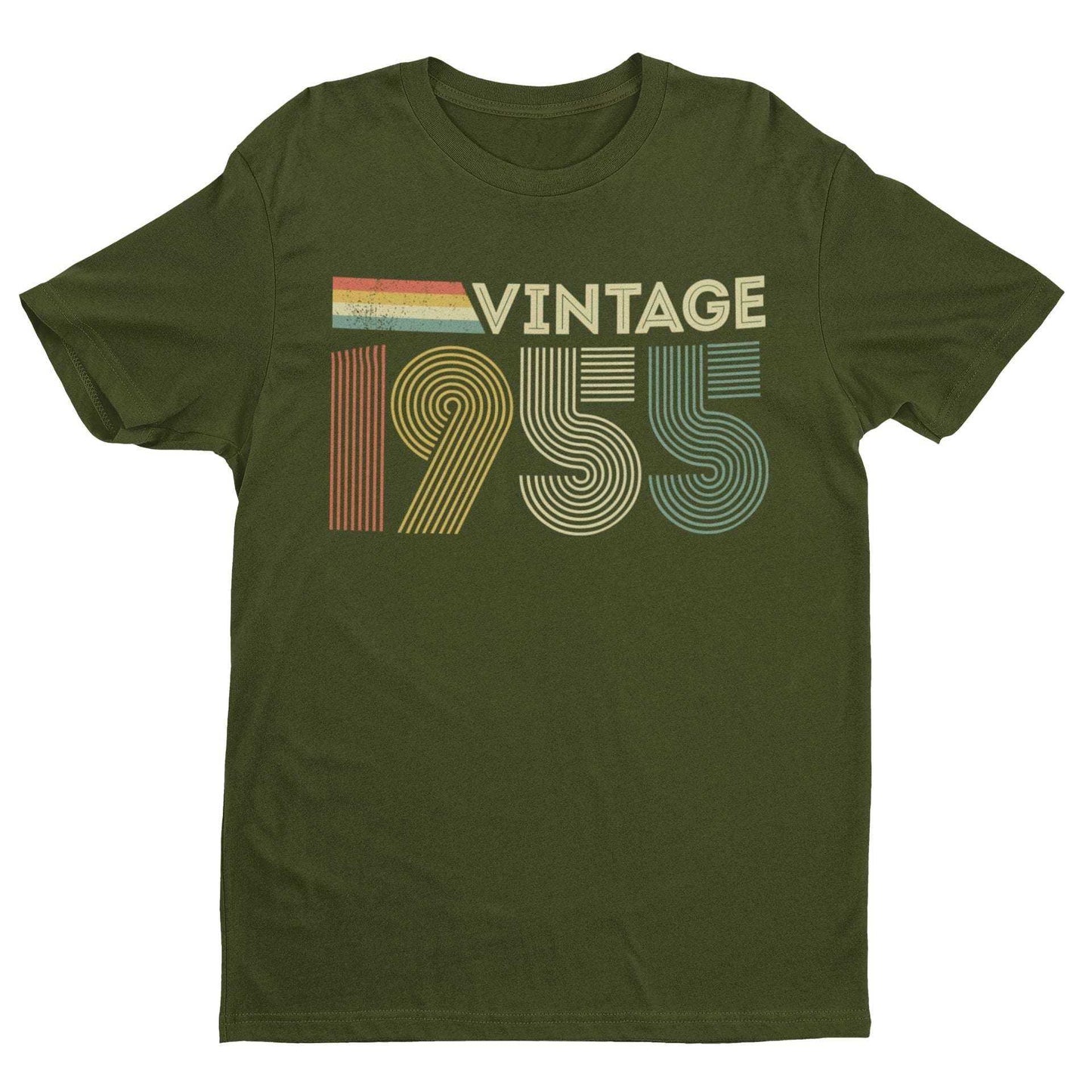 70th Birthday in 2025 Gift Idea Vintage 1955 T-Shirt Retro Font ClassiGalaxy Tees