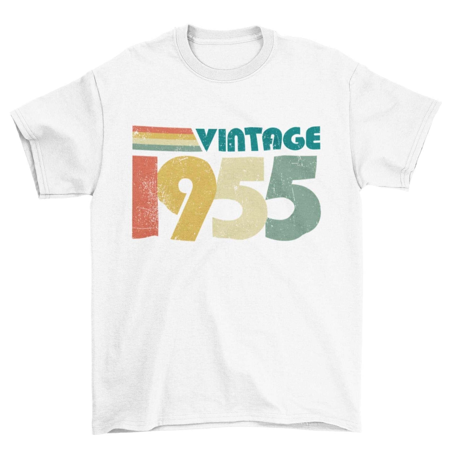 Vintage 1955 retro style t-shirt for 70th birthday gift idea.