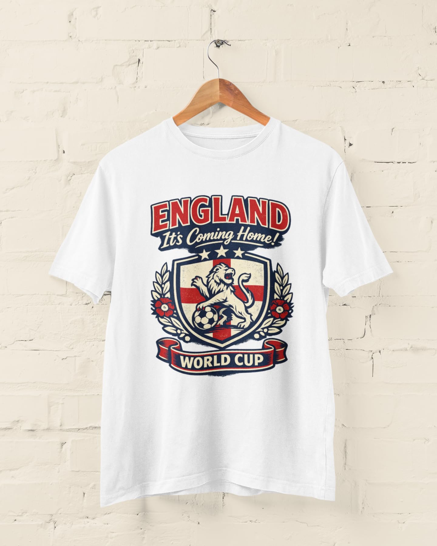 Personalised England World Cup T-Shirt, Custom Name & Number Back Print, Adult Unisex Football Fan Shirt, White Black Gift - Galaxy Tees