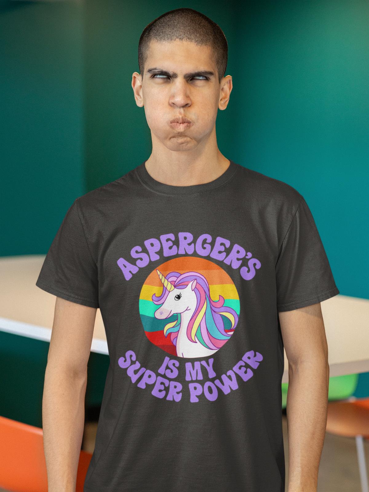 ASPERGER'S IS MY SUPERPOWER T Shirt ASPERGERS Autism Support Top UnicoGalaxy Tees