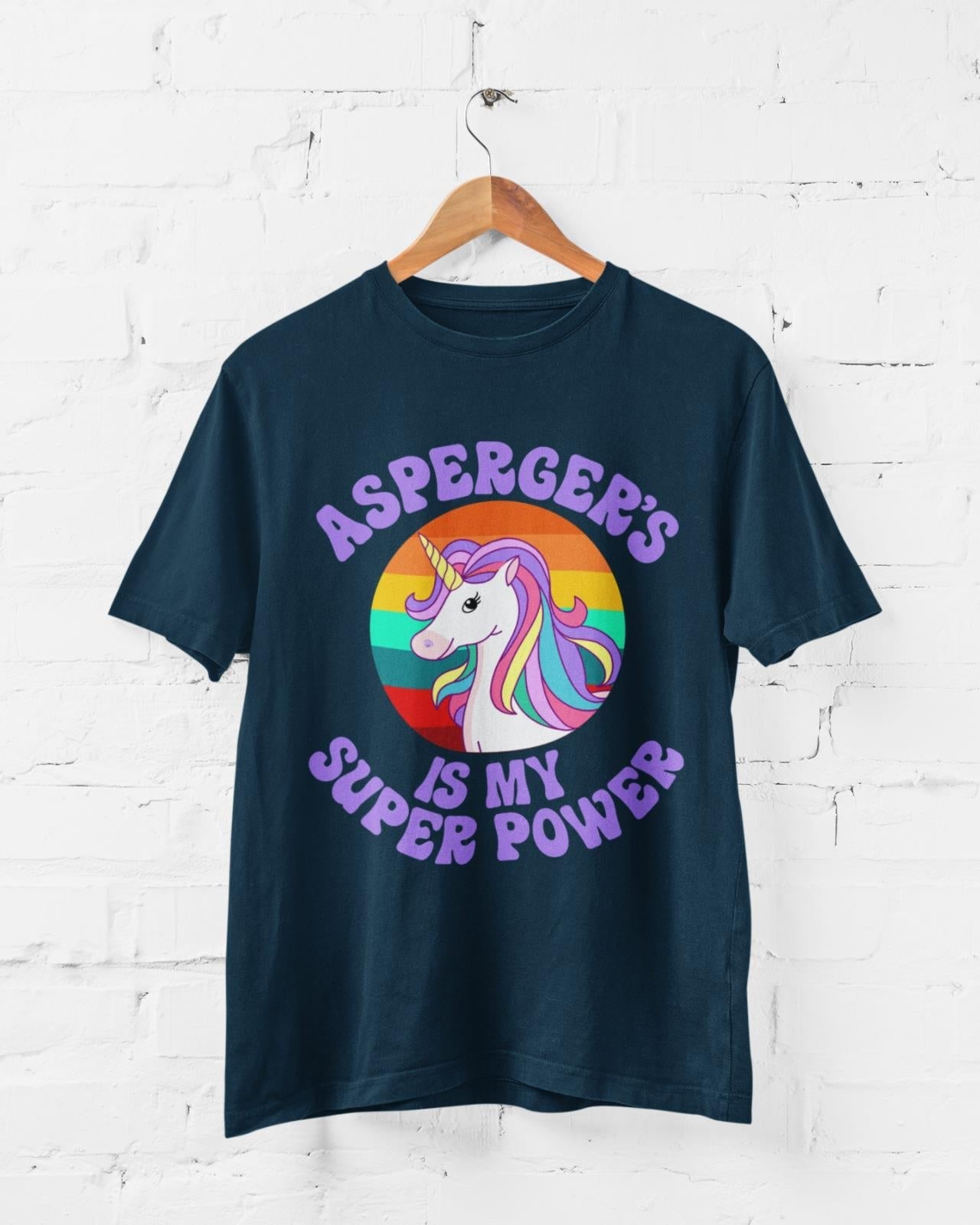 ASPERGER'S IS MY SUPERPOWER T Shirt ASPERGERS Autism Support Top UnicoGalaxy Tees