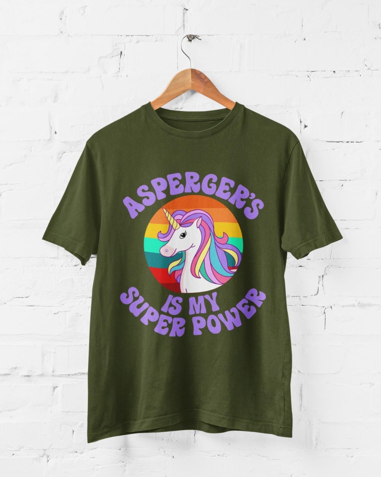 ASPERGER'S IS MY SUPERPOWER T Shirt ASPERGERS Autism Support Top UnicoGalaxy Tees