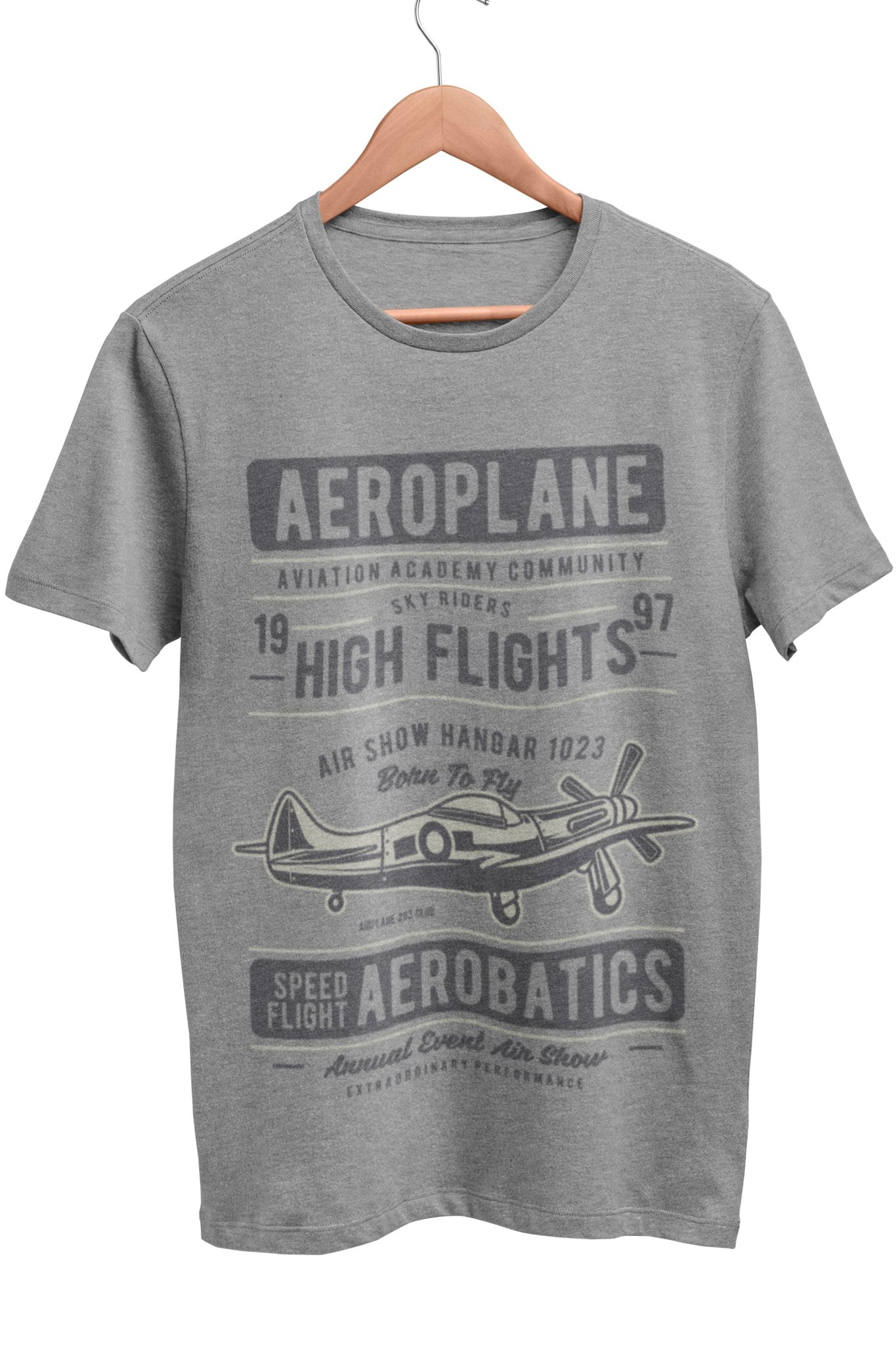 Aeroplane T Shirt High Flights Aerobatics Classic Design Plane SpotterGalaxy Tees