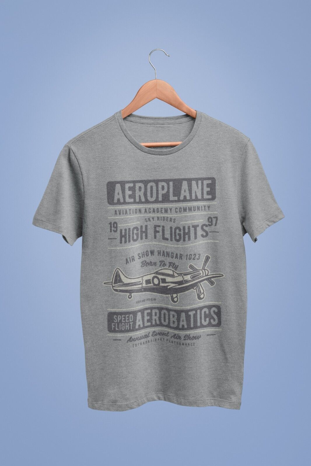 Aeroplane T Shirt High Flights Aerobatics Classic Design Plane SpotterGalaxy Tees