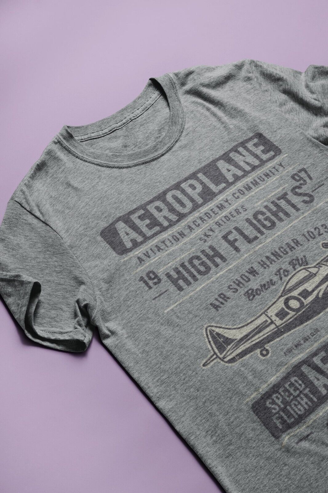 Aeroplane T Shirt High Flights Aerobatics Classic Design Plane SpotterGalaxy Tees