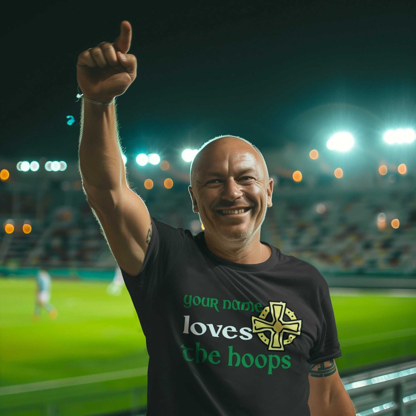 Personalised "Loves The Hoops" Celtic-Inspired T-Shirt β Custom Name FGalaxy Tees
