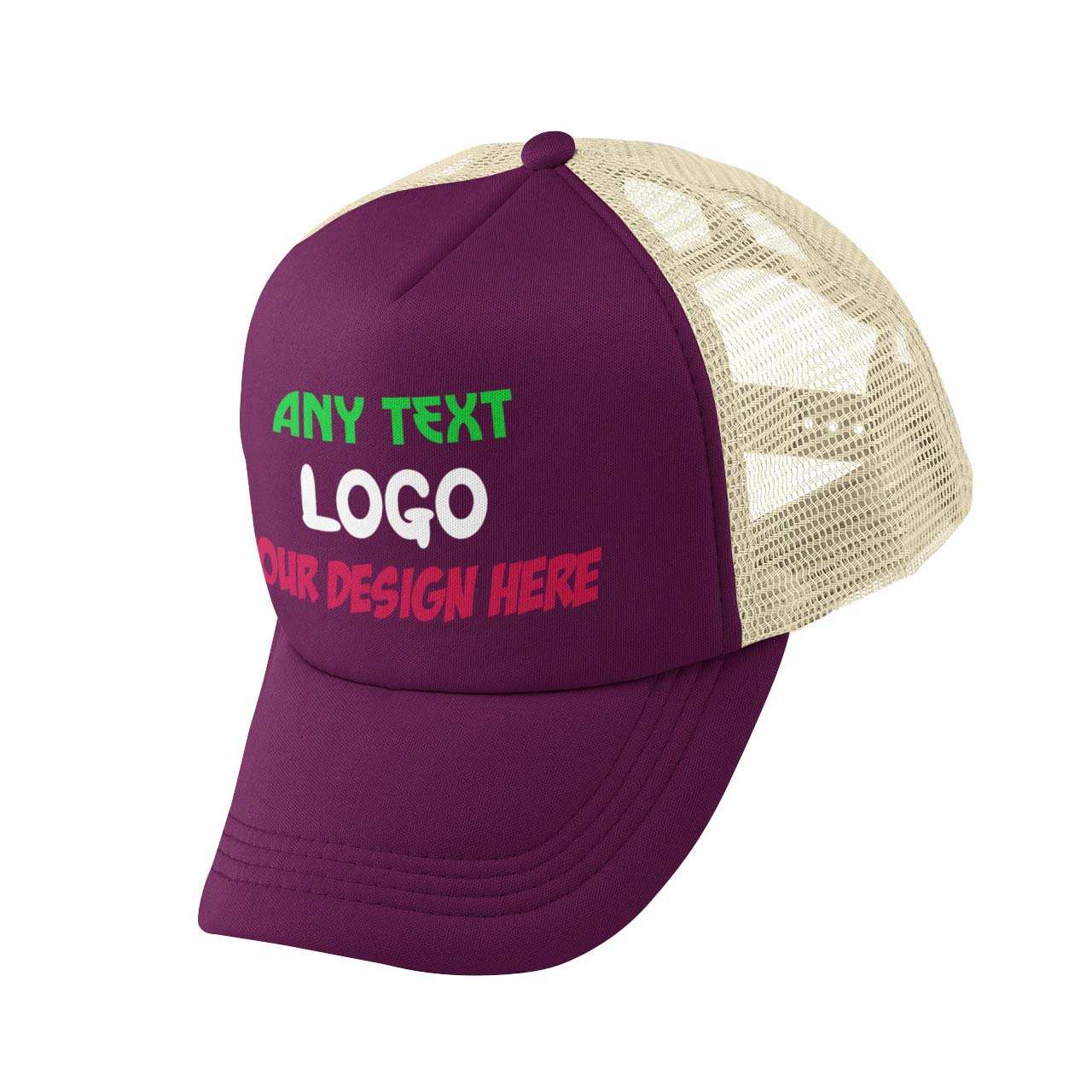 Custom Printed Baseball Trucker Cap Your Design Logo Text PersonalisedGalaxy Tees