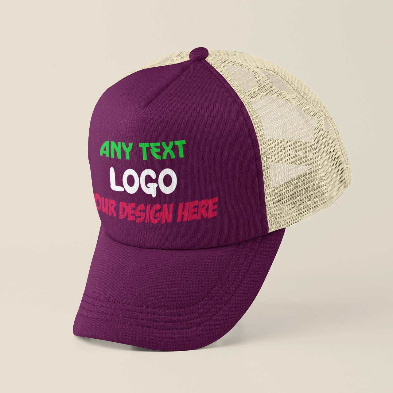Custom Printed Baseball Trucker Cap Your Design Logo Text PersonalisedGalaxy Tees