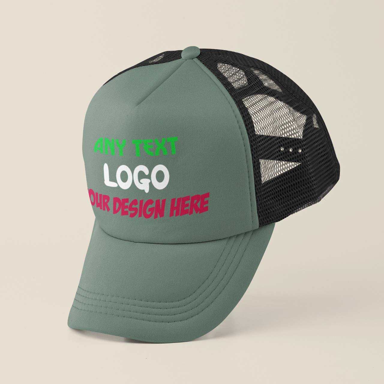 Custom Printed Baseball Trucker Cap Your Design Logo Text PersonalisedGalaxy Tees