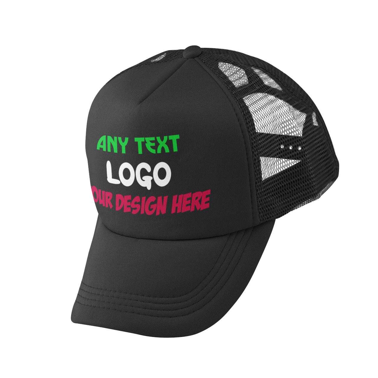 Custom Printed Baseball Trucker Cap Your Design Logo Text PersonalisedGalaxy Tees
