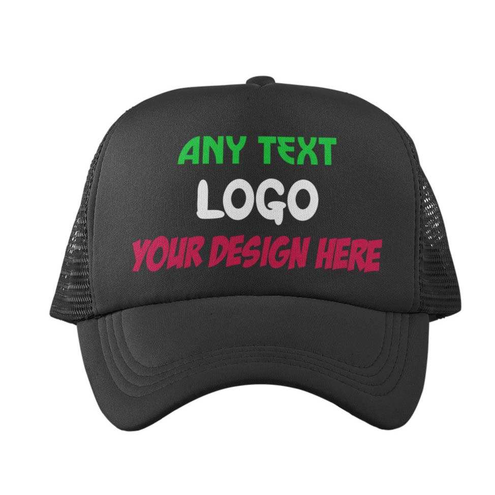 Custom Printed Baseball Trucker Cap Your Design Logo Text PersonalisedGalaxy Tees