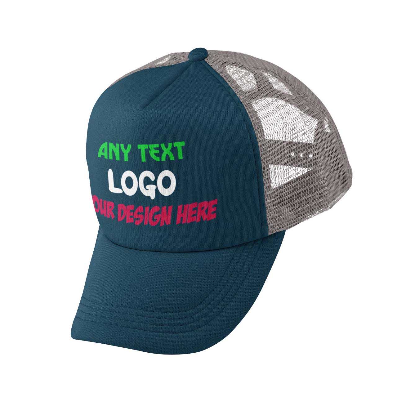 Custom Printed Baseball Trucker Cap Your Design Logo Text PersonalisedGalaxy Tees