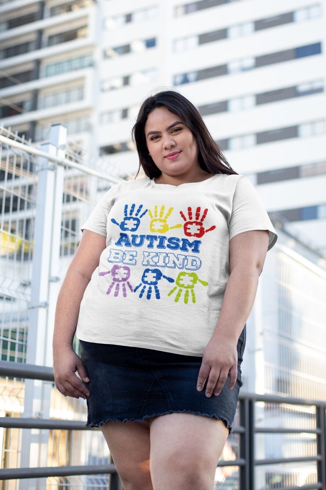 Autism Awareness and Support T Shirt Be Kind Handprints Jigsaw Love DiGalaxy Tees