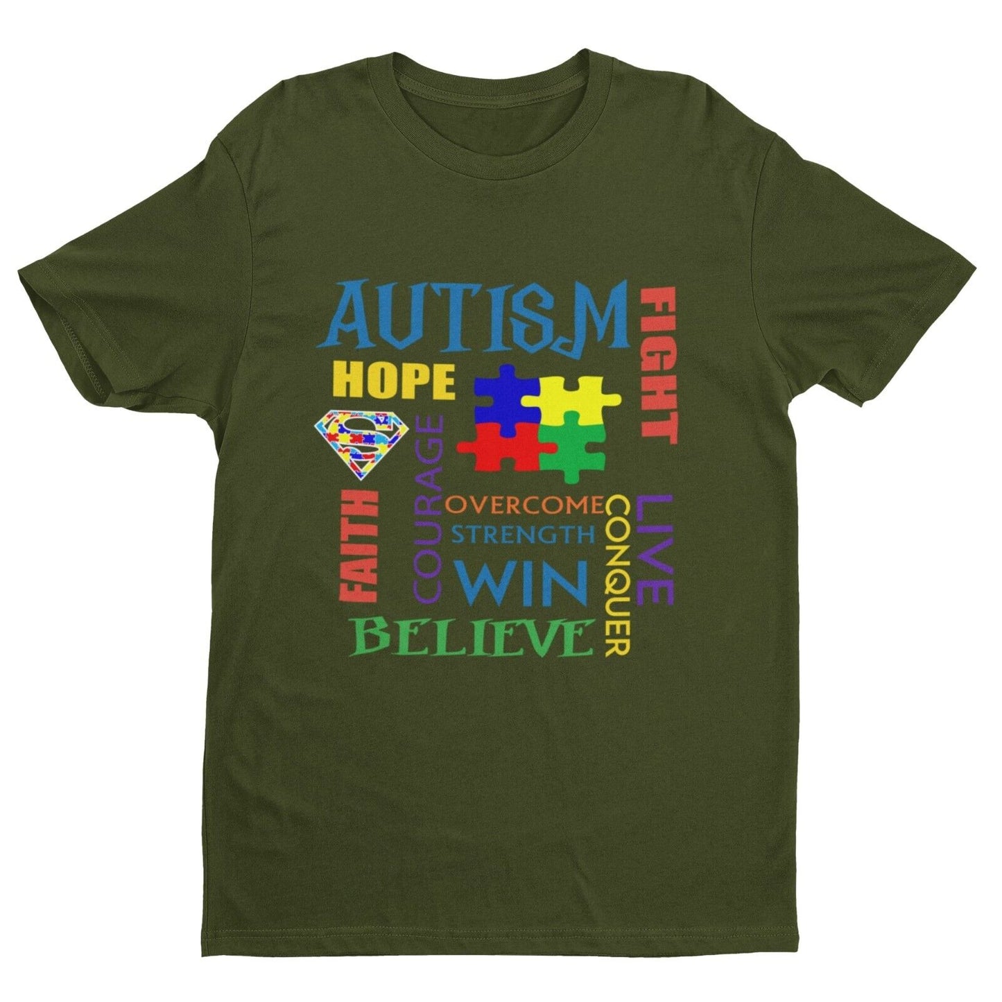 Autism Awareness and Support T Shirt Faith Autistic Courage Good to BeGalaxy Tees