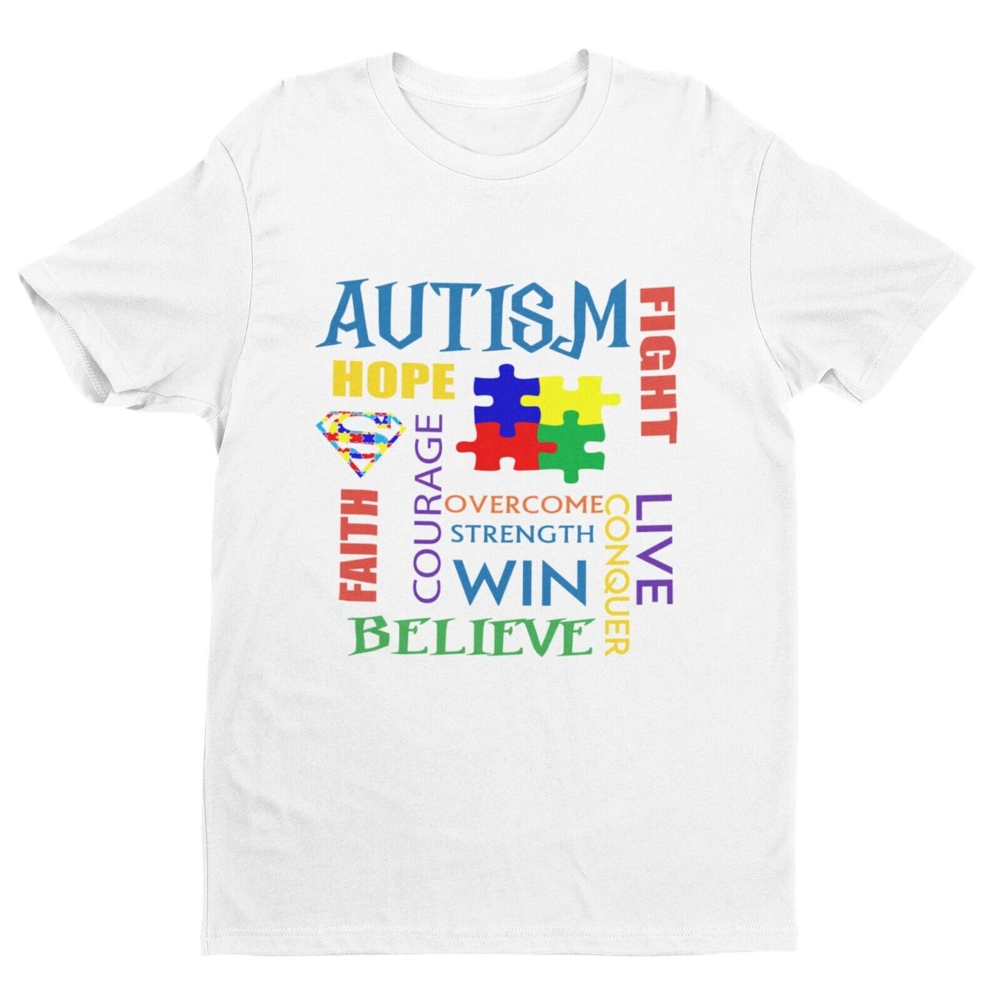 Autism Awareness and Support T Shirt Faith Autistic Courage Good to BeGalaxy Tees
