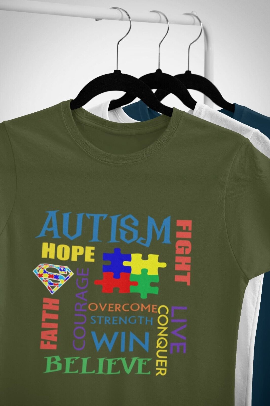 Autism Awareness and Support T Shirt Faith Autistic Courage Good to BeGalaxy Tees