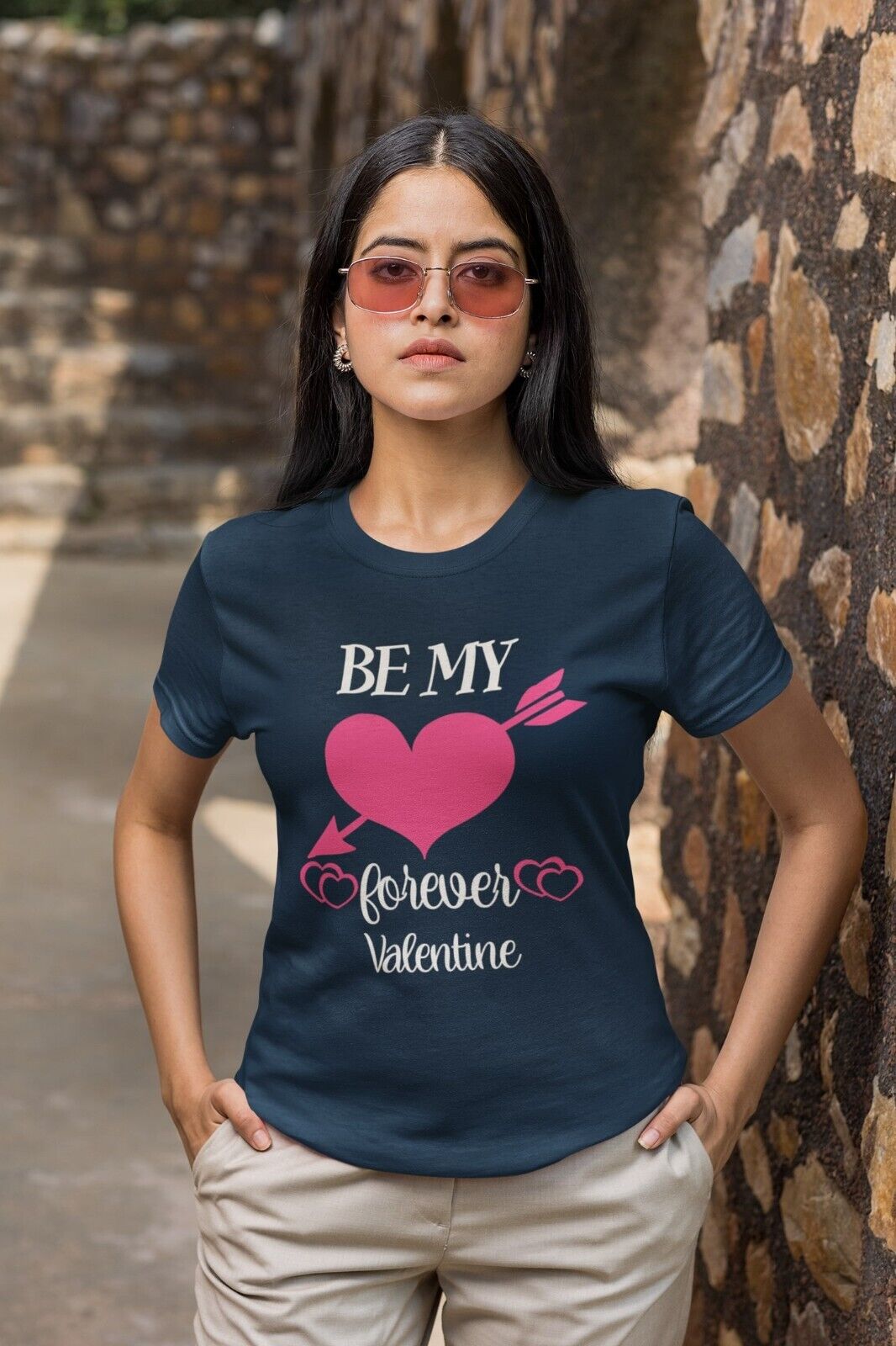 BE MY FOREVER VALENTINE Funny Valentines Day T Shirt Gift Idea Unisex Galaxy Tees