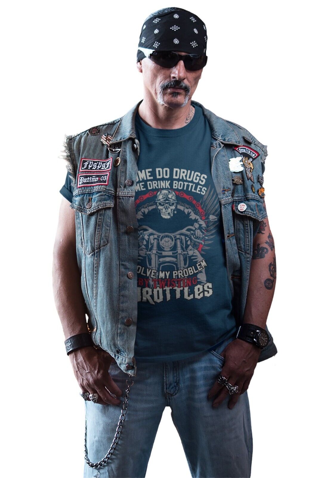 Biker T Shirt Some Do Drugs Some Drink Bottles I do TWISTING THROTTLESGalaxy Tees