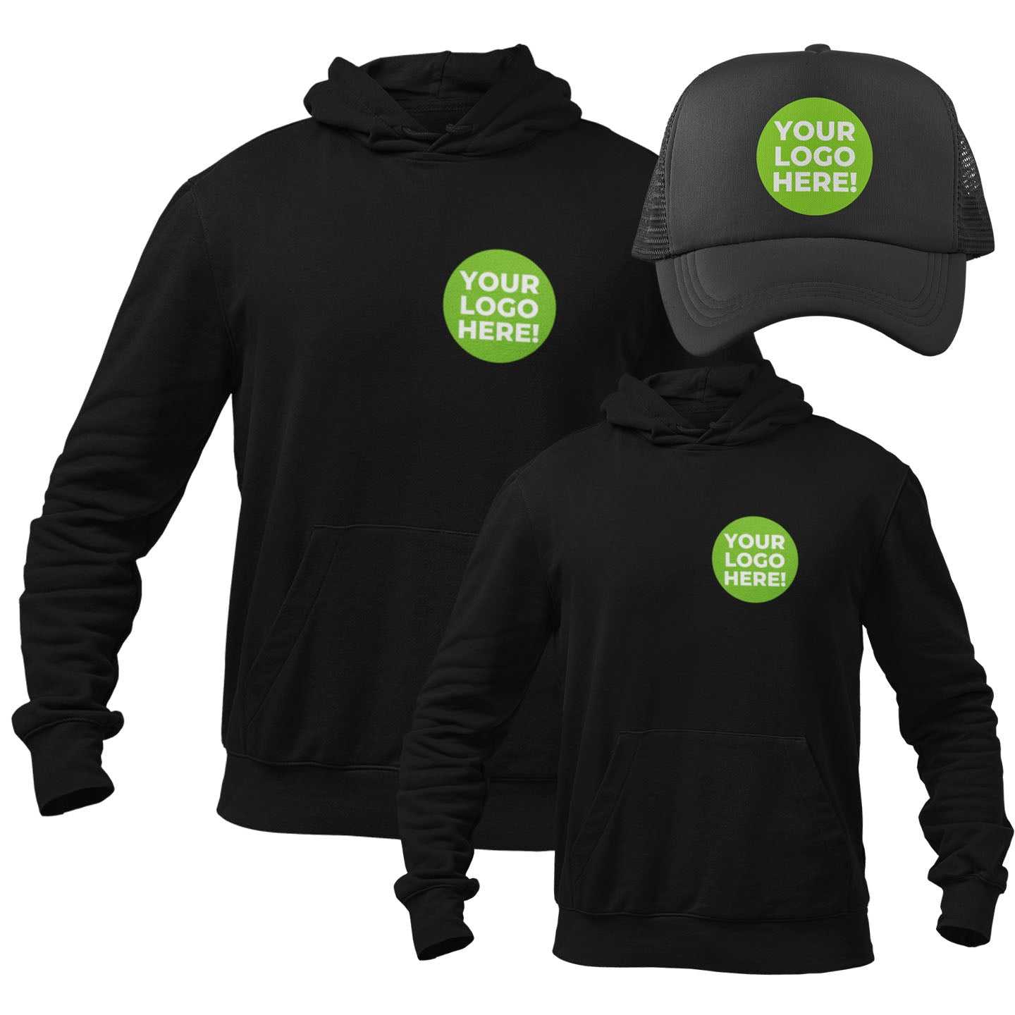 Personalised Workwear Bundle 2 Hoodies and One Baseball Cap Printed wiGalaxy Tees