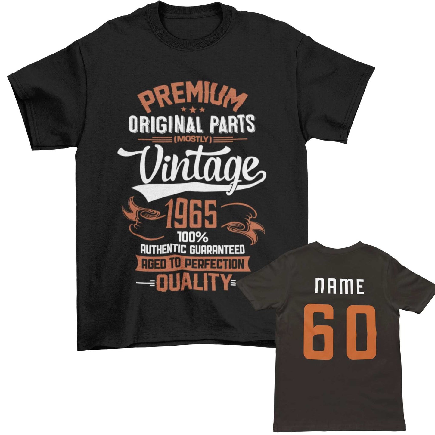 Galaxy Tees Men's Personalised Vintage 1965 Original Parts 60th BirthdGalaxy Tees