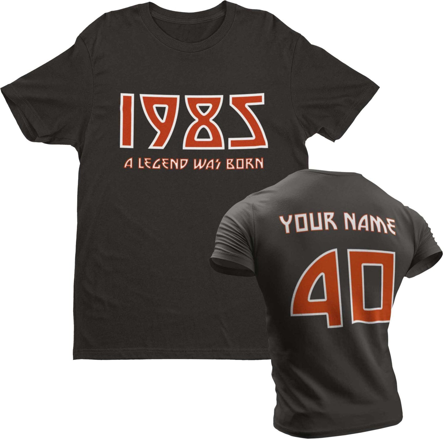Galaxy Tees Men's 40th T Shirt 1985 A Legend Was Born With Name on BacGalaxy Tees