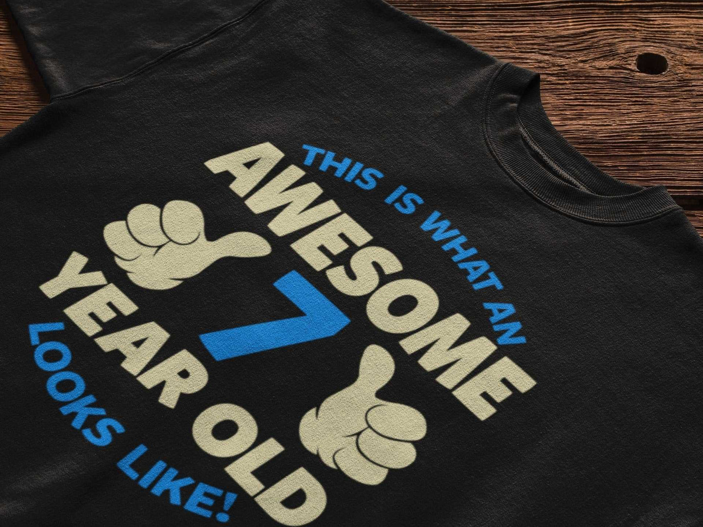 Boys 7th Birthday T Shirt This Is What An Awesome 7 Year Old looks LikGalaxy Tees