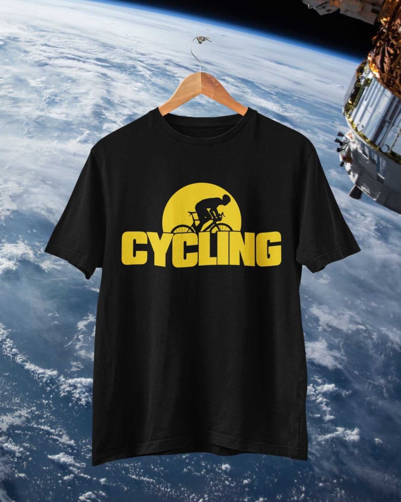 Cycling Sun T Shirt For Cyclist Gift Idea Bike Cycle Dad Fitness Bike Galaxy Tees