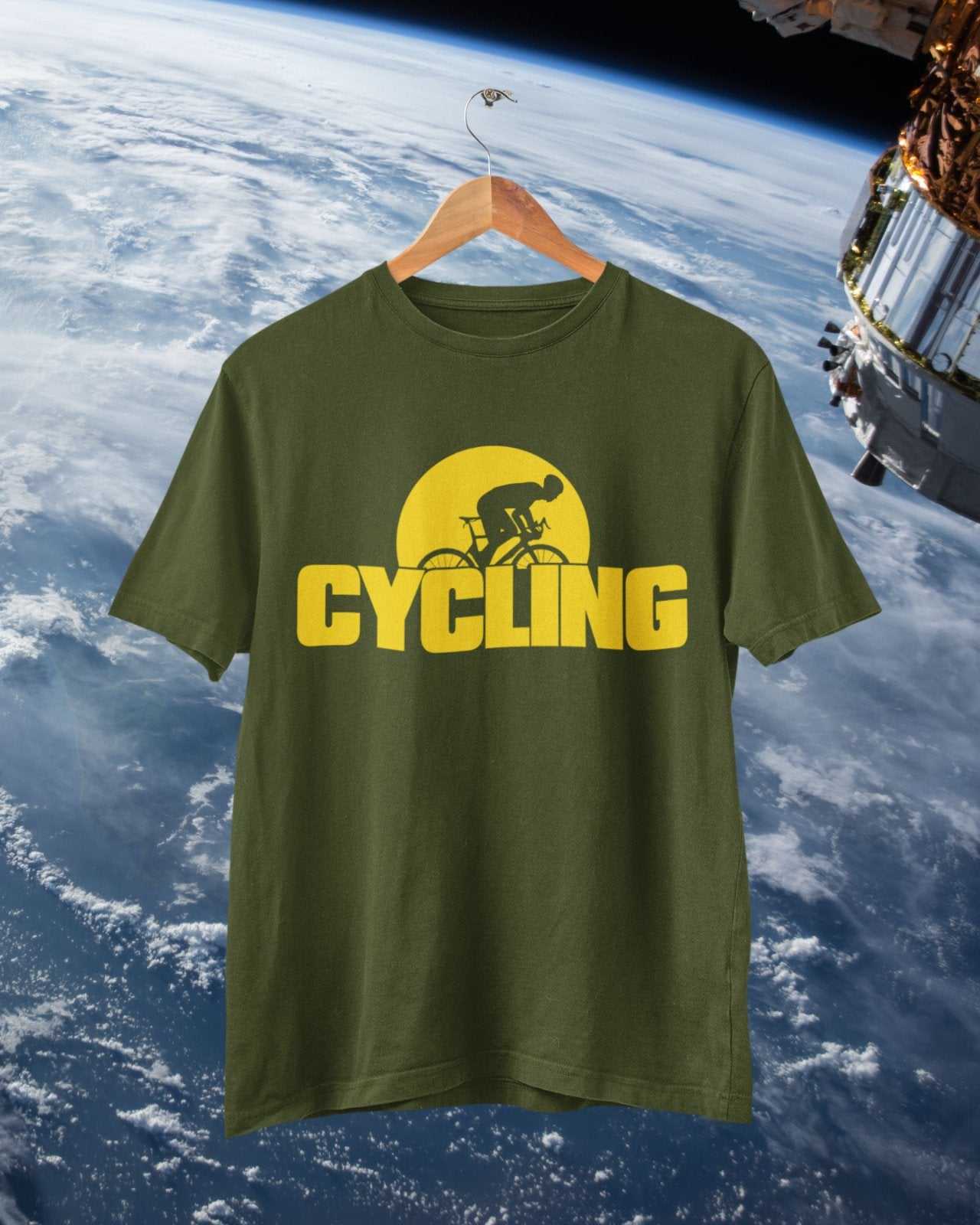 Cycling Sun T Shirt For Cyclist Gift Idea Bike Cycle Dad Fitness Bike Galaxy Tees