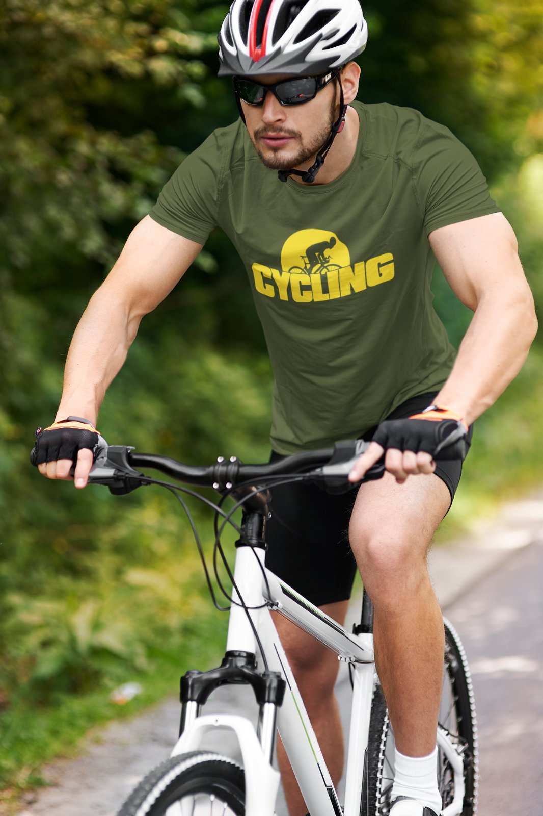 Cycling Sun T Shirt For Cyclist Gift Idea Bike Cycle Dad Fitness Bike Galaxy Tees