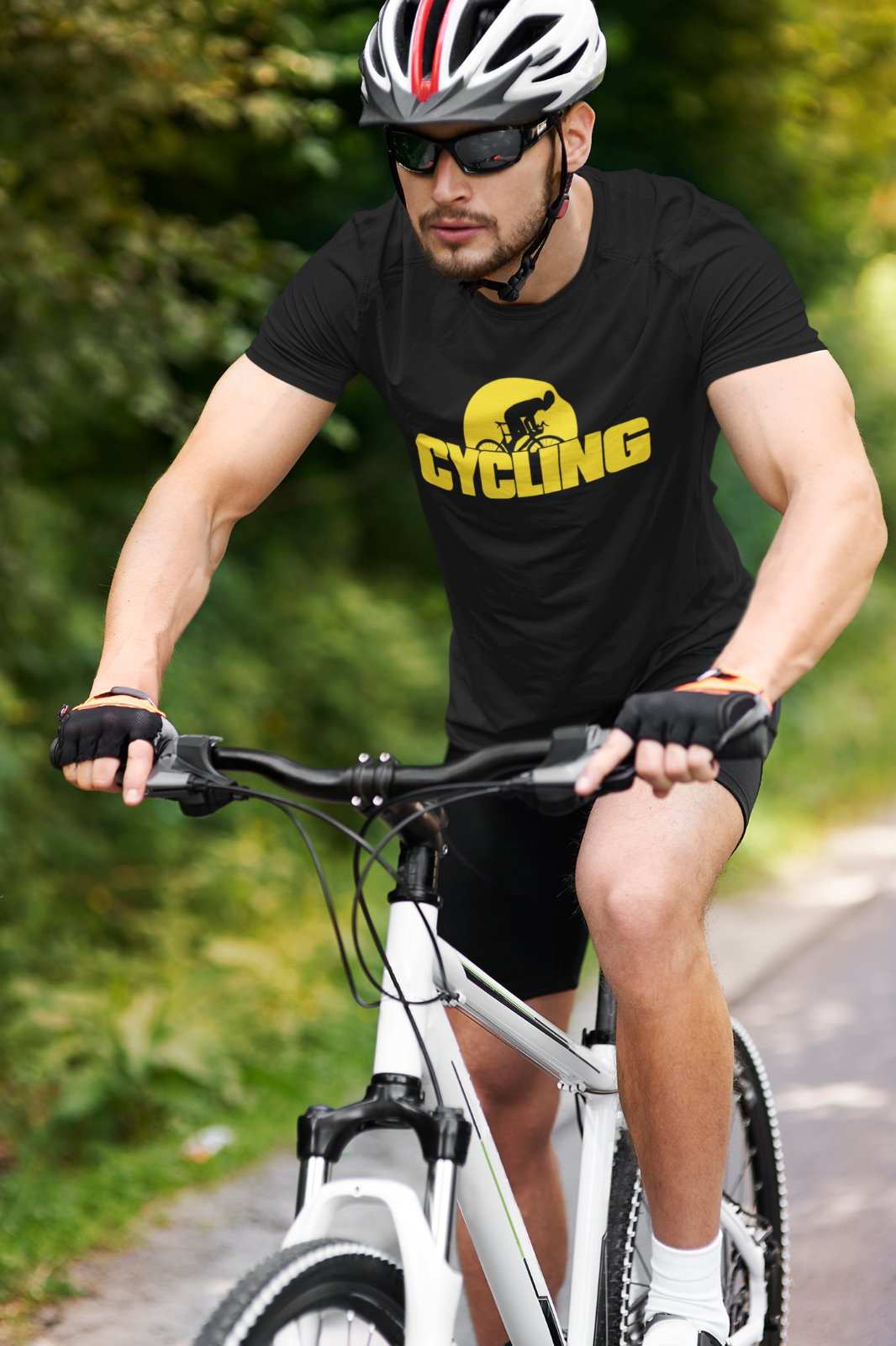Cycling Sun T Shirt For Cyclist Gift Idea Bike Cycle Dad Fitness Bike Galaxy Tees