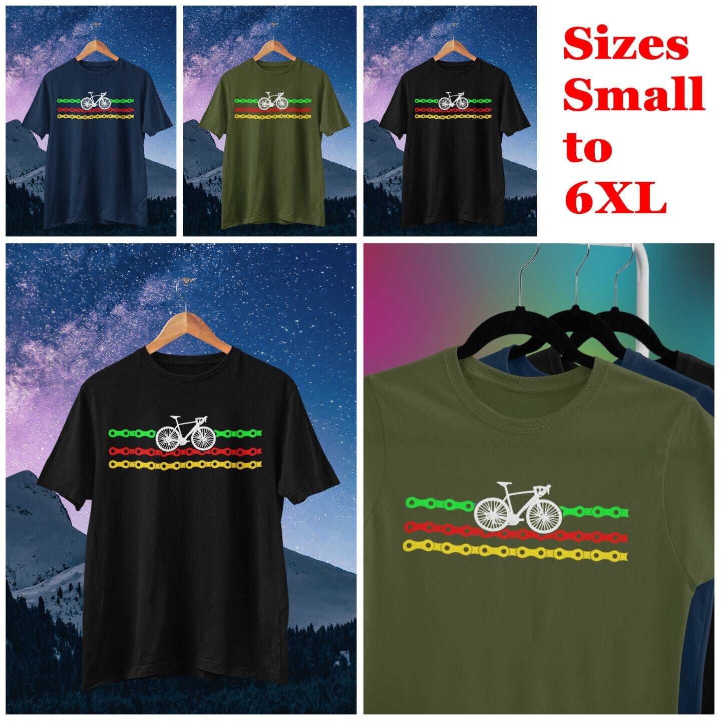 Cycling T Shirt Bike Chain Mechanics Gift For Cyclist Pedal Power RealGalaxy Tees