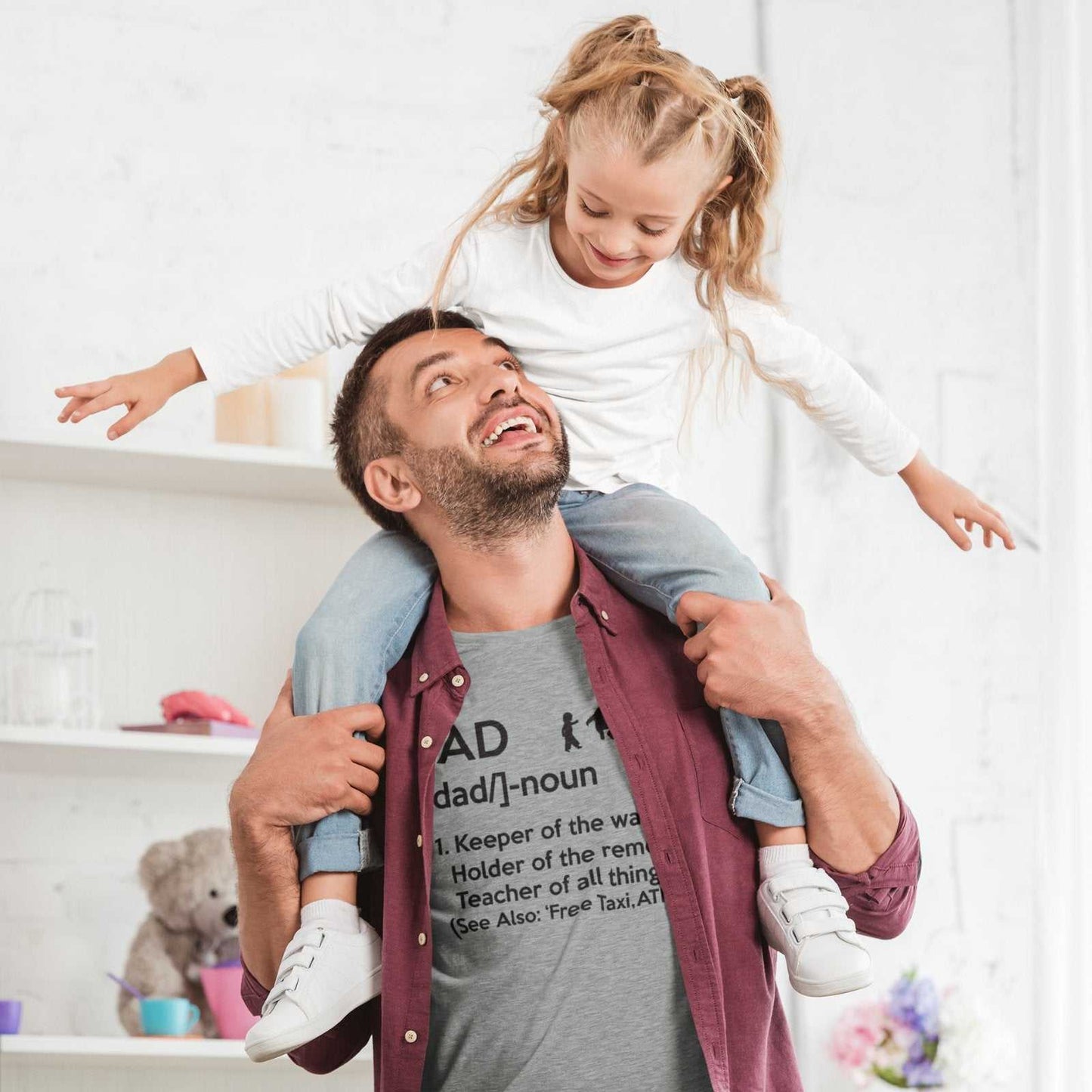 DAD T Shirt Dad Dictionary Definition Top Holder Of Remote Keeper Of WGalaxy Tees