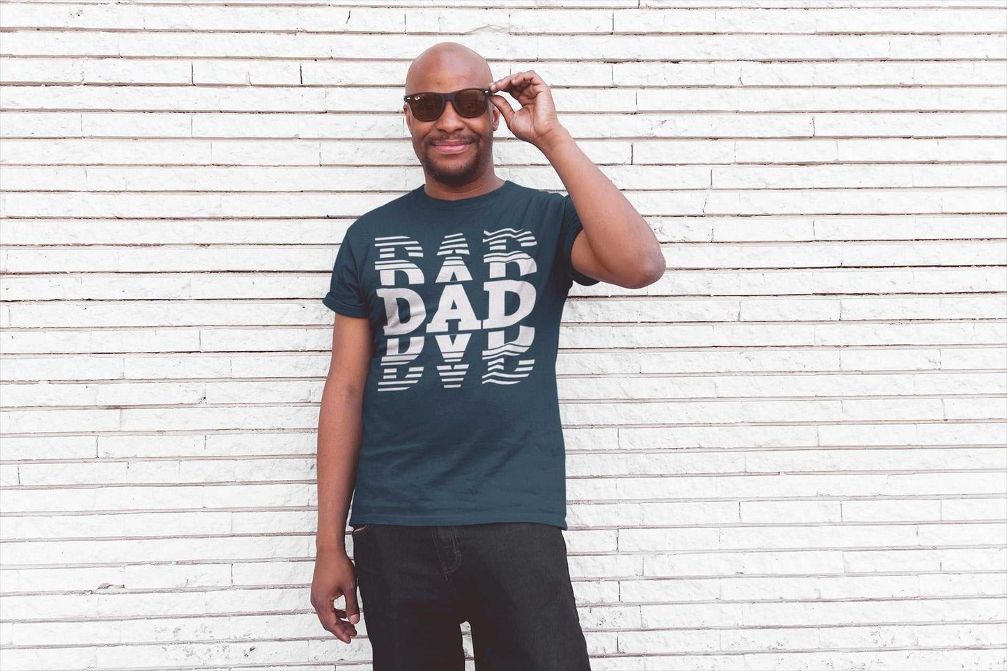 Dad typography t-shirt with modern design, perfect Fathers Day gift for new dads.